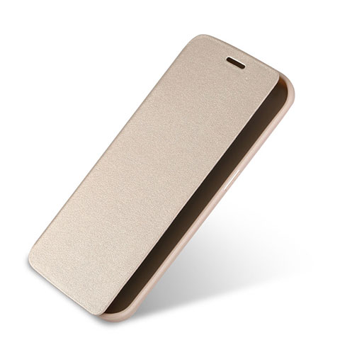 Cover Portafoglio In Pelle con Supporto per Samsung Galaxy S6 Edge SM-G925 Oro