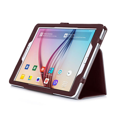 Cover Portafoglio In Pelle con Supporto per Samsung Galaxy Tab S2 9.7 SM-T810 SM-T815 Marrone