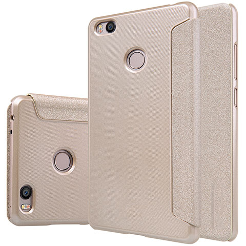 Cover Portafoglio In Pelle con Supporto per Xiaomi Mi 4S Oro