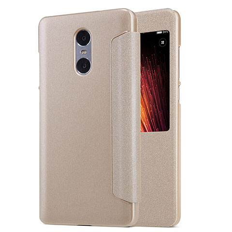 Cover Portafoglio In Pelle con Supporto per Xiaomi Redmi Pro Oro