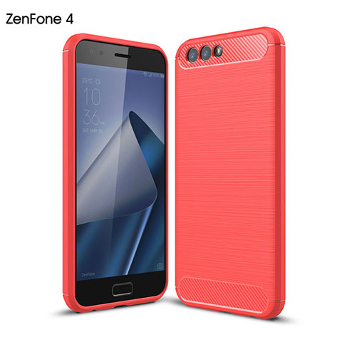 Cover Silicone Morbida Lucido per Asus Zenfone 4 ZE554KL Rosso