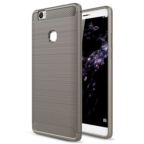 Cover Silicone Morbida Lucido per Huawei Honor V8 Max Grigio