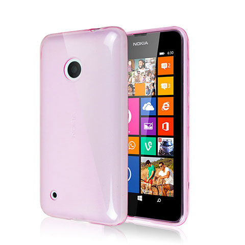 Cover Silicone Morbida Lucido per Nokia Lumia 530 Rosa