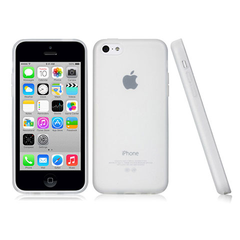 Cover Silicone Morbida Opaca per Apple iPhone 5C Bianco