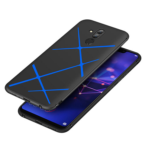 Cover Silicone Morbida Spigato per Huawei Maimang 7 Blu