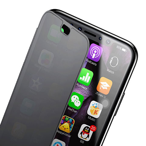 Cover Silicone Trasparente A Flip Morbida per Apple iPhone Xs Grigio