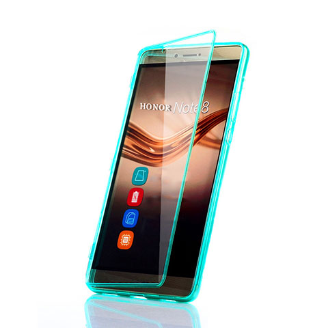 Cover Silicone Trasparente A Flip Morbida per Huawei Honor V8 Max Verde