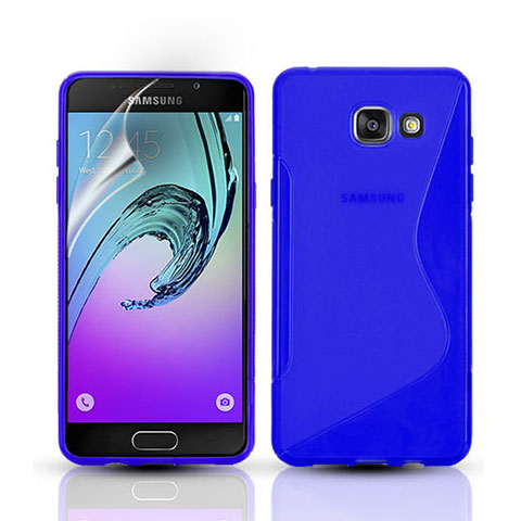 Cover Silicone Trasparente Morbida S-Line per Samsung Galaxy A3 (2016) SM-A310F Blu