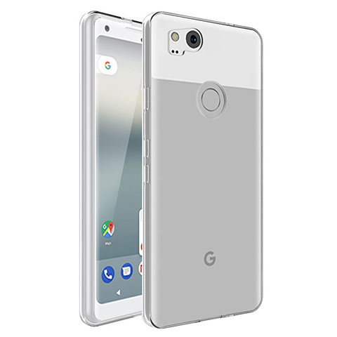 Cover Silicone Trasparente Ultra Slim Morbida per Google Pixel 2 Chiaro