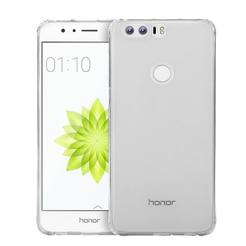 Cover Silicone Trasparente Ultra Slim Morbida per Huawei Honor 8 Chiaro
