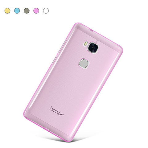 Cover Silicone Trasparente Ultra Slim Morbida per Huawei Honor X5 Rosa