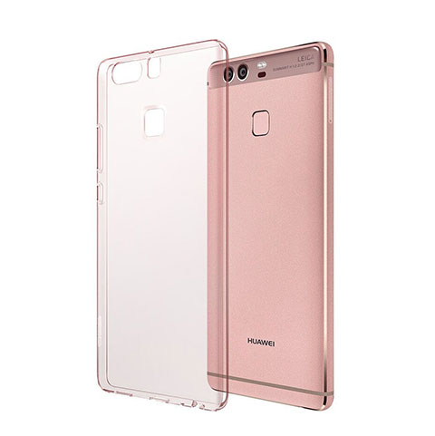 Cover Silicone Trasparente Ultra Slim Morbida per Huawei P9 Oro Rosa