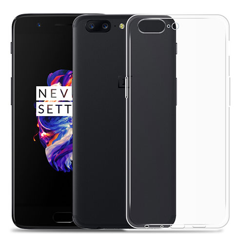 Cover Silicone Trasparente Ultra Slim Morbida per OnePlus 5 Chiaro