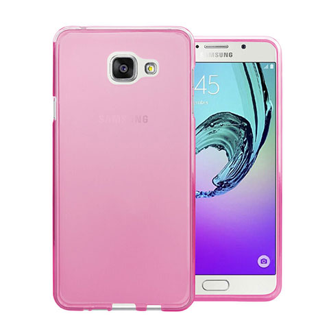 Cover Silicone Trasparente Ultra Slim Morbida per Samsung Galaxy A7 (2016) A7100 Rosa