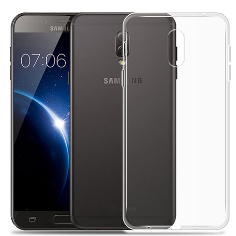 Cover Silicone Trasparente Ultra Slim Morbida per Samsung Galaxy J7 Plus Chiaro