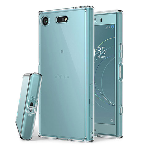 Cover Silicone Trasparente Ultra Slim Morbida per Sony Xperia XZ1 Compact Chiaro