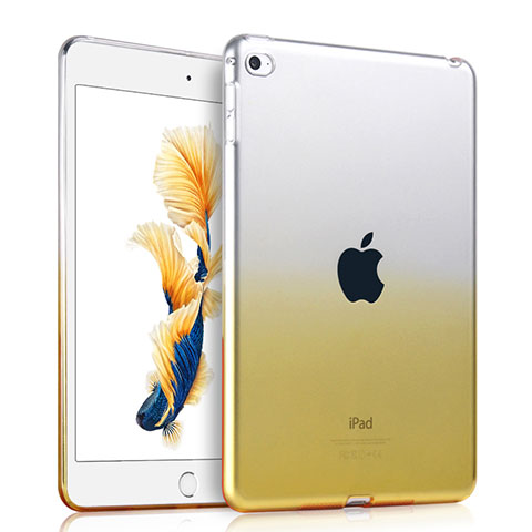 Cover Silicone Trasparente Ultra Slim Morbida Sfumato per Apple iPad Air 2 Giallo