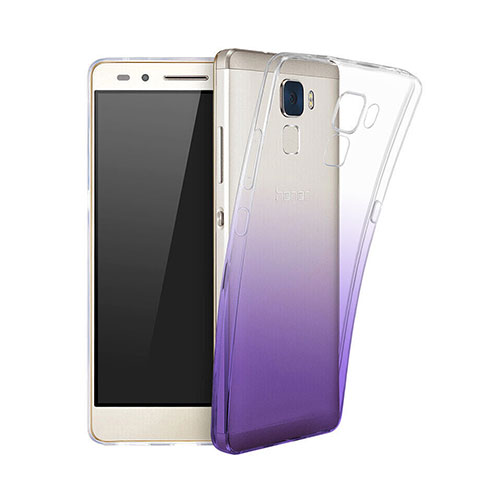 Cover Silicone Trasparente Ultra Slim Morbida Sfumato per Huawei Honor 7 Lite Viola