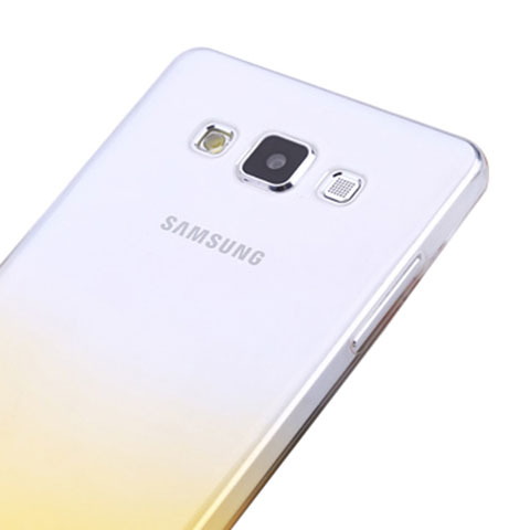 Cover Silicone Trasparente Ultra Slim Morbida Sfumato per Samsung Galaxy A5 SM-500F Giallo