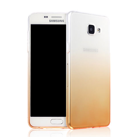 Cover Silicone Trasparente Ultra Slim Morbida Sfumato per Samsung Galaxy A7 (2016) A7100 Giallo