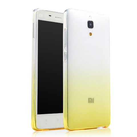 Cover Silicone Trasparente Ultra Slim Morbida Sfumato per Xiaomi Mi 4 LTE Giallo