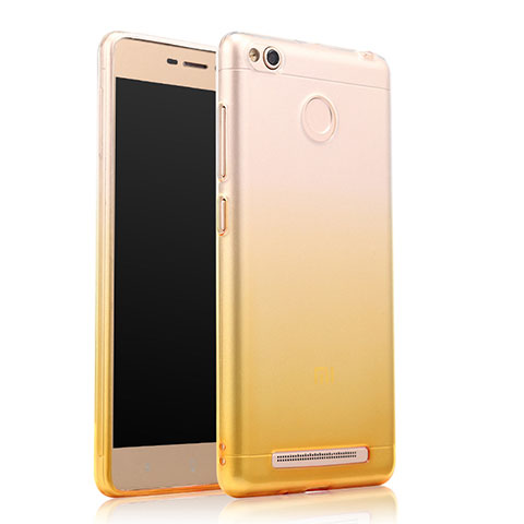 Cover Silicone Trasparente Ultra Slim Morbida Sfumato per Xiaomi Redmi 3 Pro Giallo