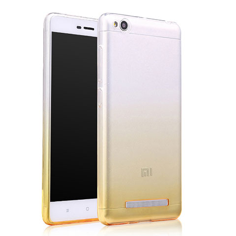 Cover Silicone Trasparente Ultra Slim Morbida Sfumato per Xiaomi Redmi 4A Giallo