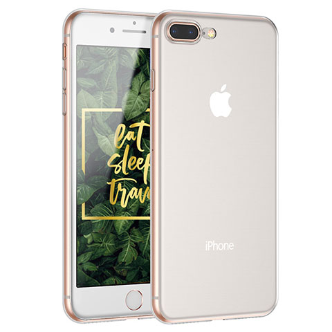 Cover Silicone Trasparente Ultra Sottile Morbida H01 per Apple iPhone 7 Plus Chiaro