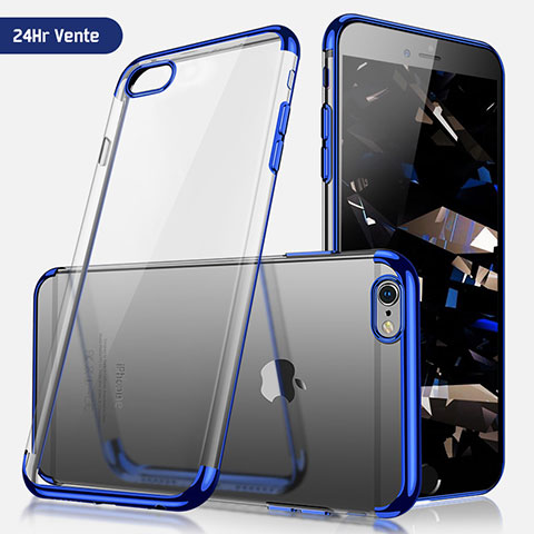 Cover Silicone Trasparente Ultra Sottile Morbida H03 per Apple iPhone 6S Plus Blu