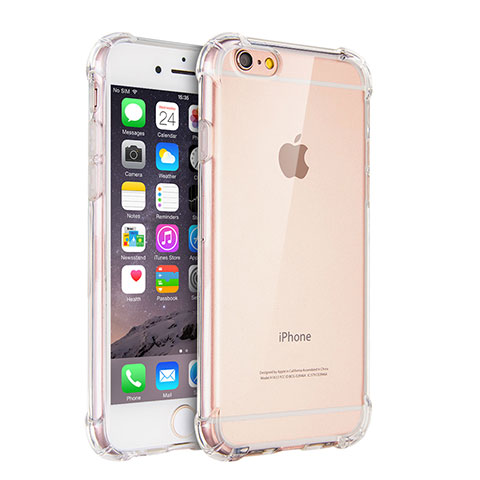 Cover Silicone Trasparente Ultra Sottile Morbida H04 per Apple iPhone 6S Chiaro