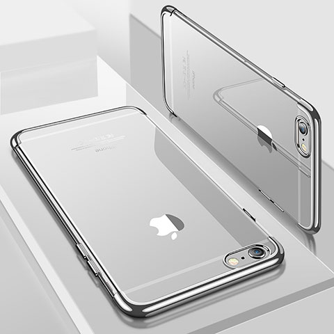 Cover Silicone Trasparente Ultra Sottile Morbida H04 per Apple iPhone 7 Argento