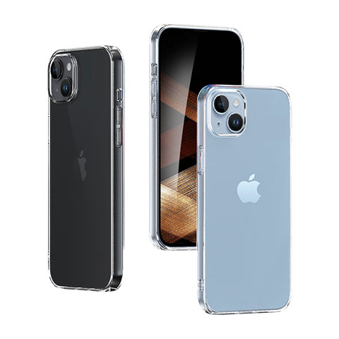 Cover Silicone Trasparente Ultra Sottile Morbida N03 per Apple iPhone 15 Plus Chiaro