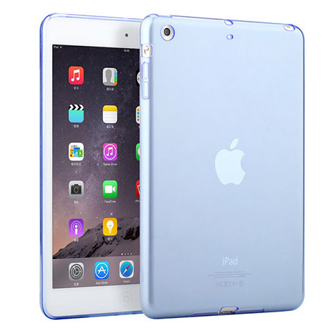 Cover Silicone Trasparente Ultra Sottile Morbida per Apple iPad Mini 2 Cielo Blu