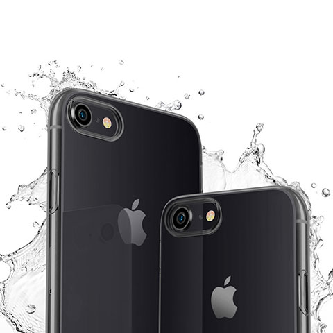 Cover Silicone Trasparente Ultra Sottile Morbida per Apple iPhone 8 Nero