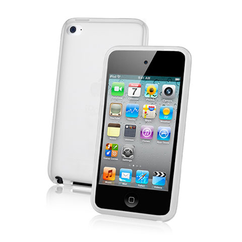 Cover Silicone Trasparente Ultra Sottile Morbida per Apple iPod Touch 4 Bianco