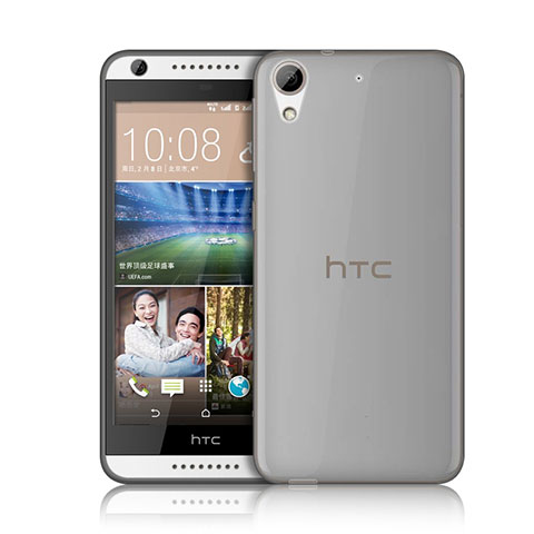 Cover Silicone Trasparente Ultra Sottile Morbida per HTC Desire 626 Grigio