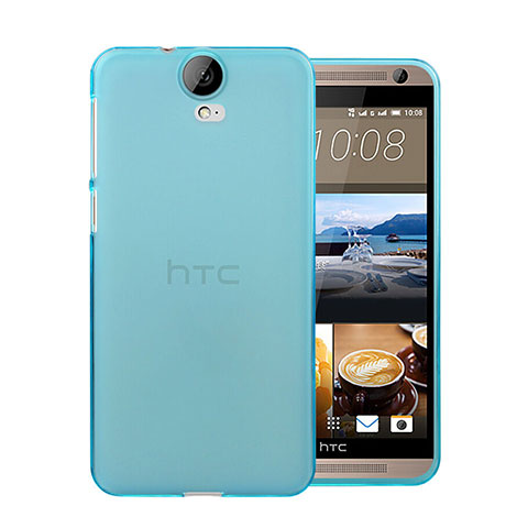 Cover Silicone Trasparente Ultra Sottile Morbida per HTC One E9 Plus Blu