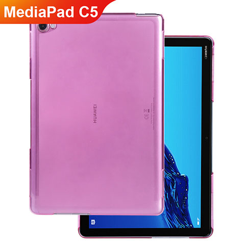 Cover Silicone Trasparente Ultra Sottile Morbida per Huawei MediaPad C5 10 10.1 BZT-W09 AL00 Rosa