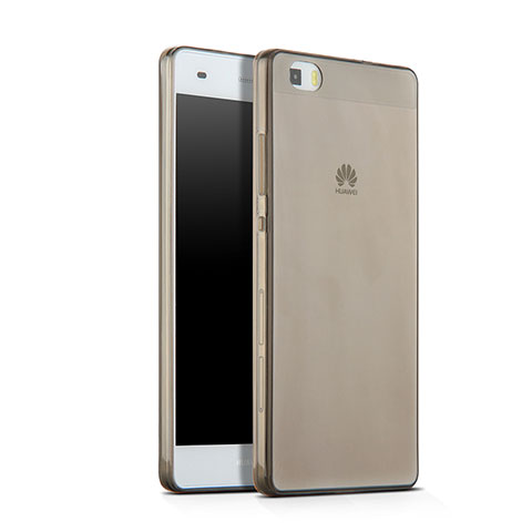 Cover Silicone Trasparente Ultra Sottile Morbida per Huawei P8 Lite Grigio