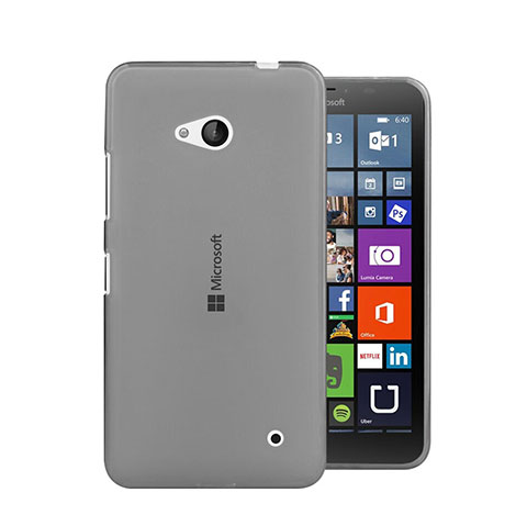 Cover Silicone Trasparente Ultra Sottile Morbida per Microsoft Lumia 640 Grigio
