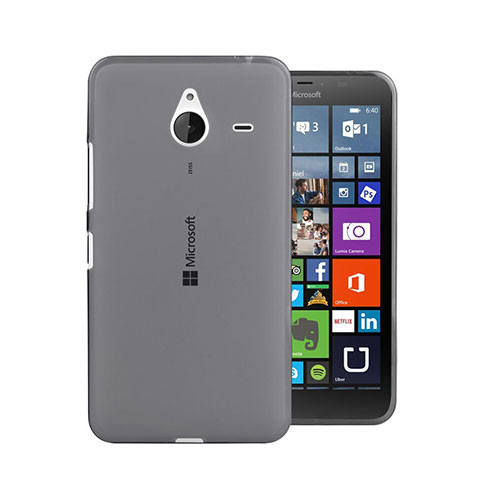 Cover Silicone Trasparente Ultra Sottile Morbida per Microsoft Lumia 640 XL Lte Grigio
