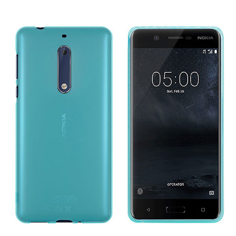 Cover Silicone Trasparente Ultra Sottile Morbida per Nokia 5 Blu