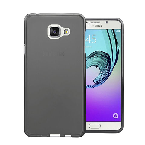 Cover Silicone Trasparente Ultra Sottile Morbida per Samsung Galaxy A7 (2016) A7100 Nero