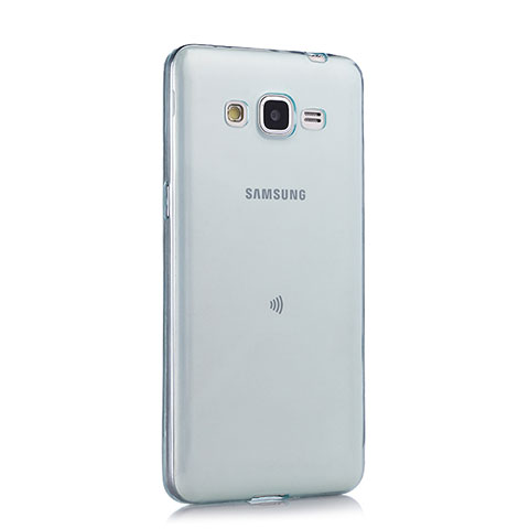 Cover Silicone Trasparente Ultra Sottile Morbida per Samsung Galaxy Grand Prime SM-G530H Blu
