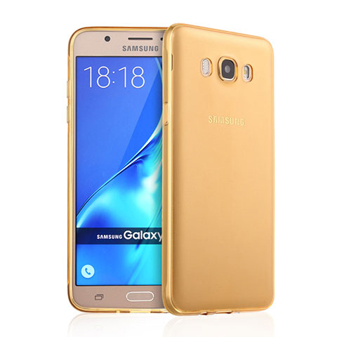 Cover Silicone Trasparente Ultra Sottile Morbida per Samsung Galaxy J7 (2016) J710F J710FN Oro