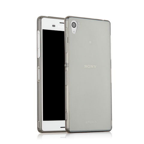 Cover Silicone Trasparente Ultra Sottile Morbida per Sony Xperia Z3 Grigio