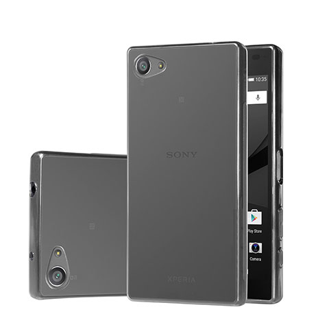 Cover Silicone Trasparente Ultra Sottile Morbida per Sony Xperia Z5 Compact Grigio