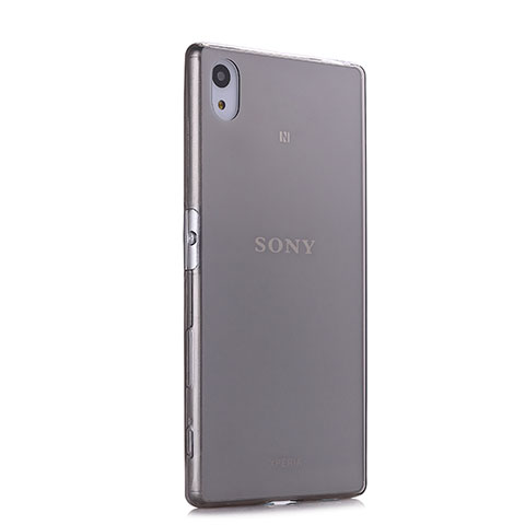 Cover Silicone Trasparente Ultra Sottile Morbida per Sony Xperia Z5 Grigio