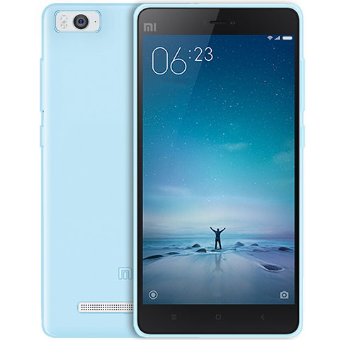Cover Silicone Trasparente Ultra Sottile Morbida per Xiaomi Mi 4C Blu