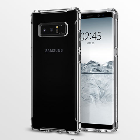 Cover Silicone Trasparente Ultra Sottile Morbida R03 per Samsung Galaxy Note 8 Chiaro